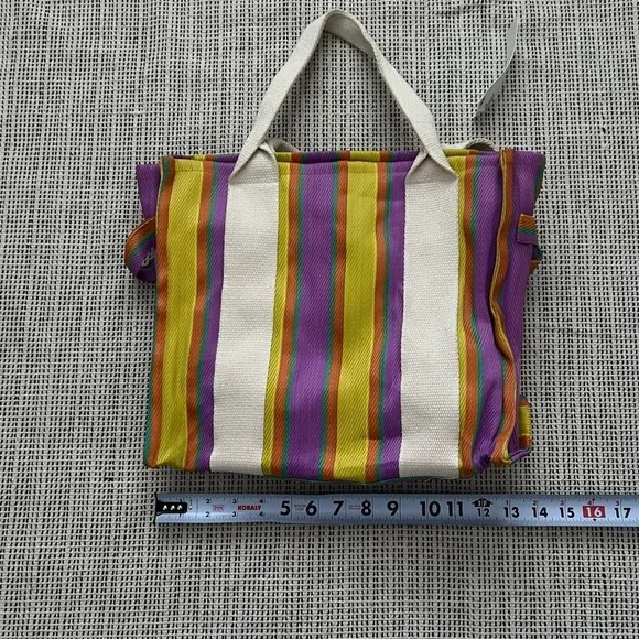 Urban Outfitters Serena Mesh Tote Bag- Striped canvas tote - Picture 7 of 8